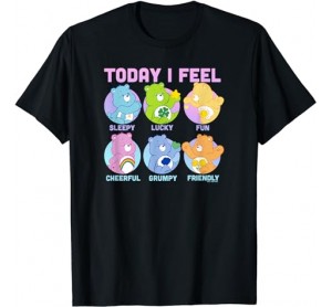Care Bears Vintage Neon Today I Feel Emotions Box Ups T-Shirt